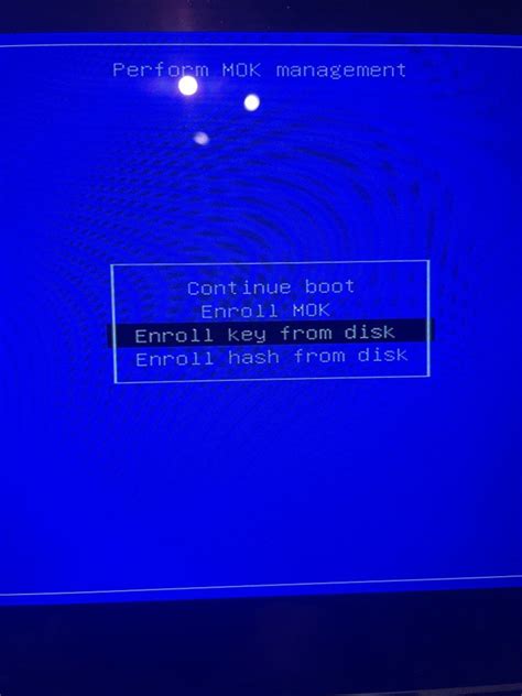After the reboot, you will be greeted by a blue screen "Perform MOK management", press any keys and, Select Change Secure Boot State. . Perform mok management after installing ubuntu